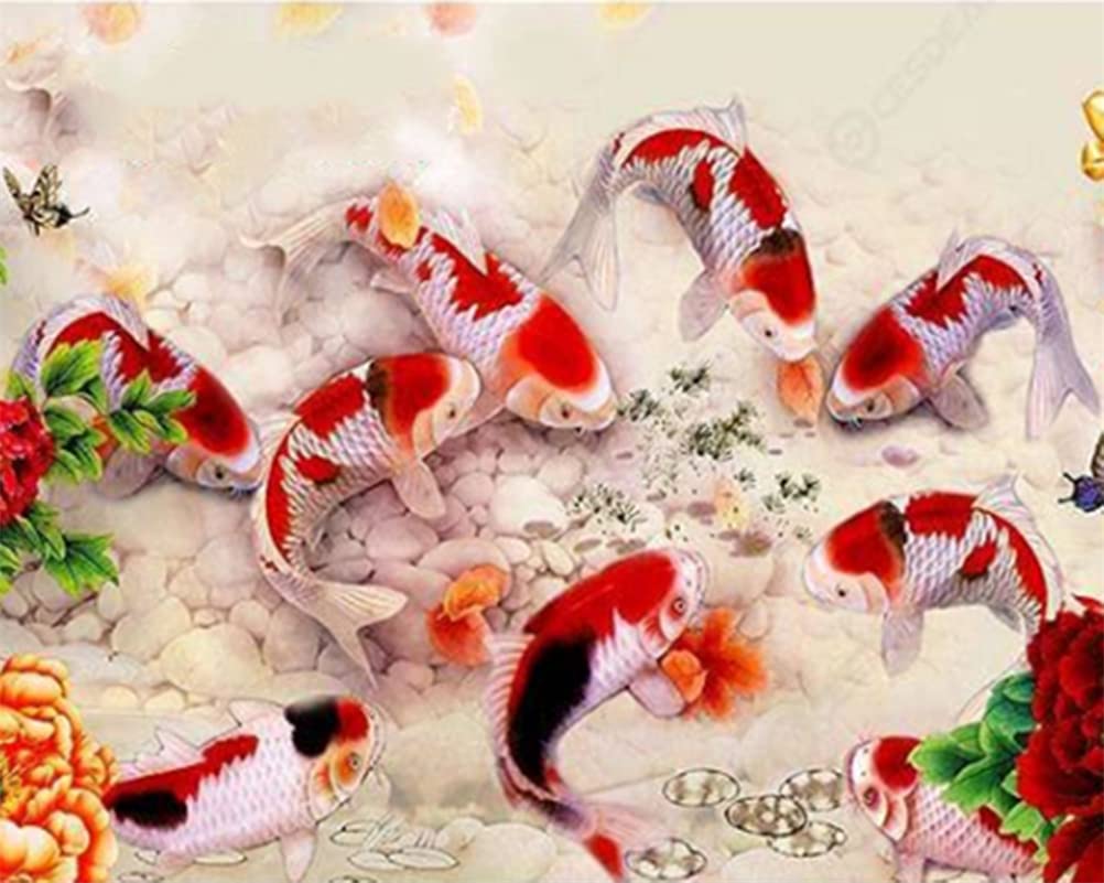 Amazon.co.jp: Meecaa Paint by Numbers 金魚石 ウォーターキット 大人